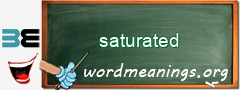 WordMeaning blackboard for saturated